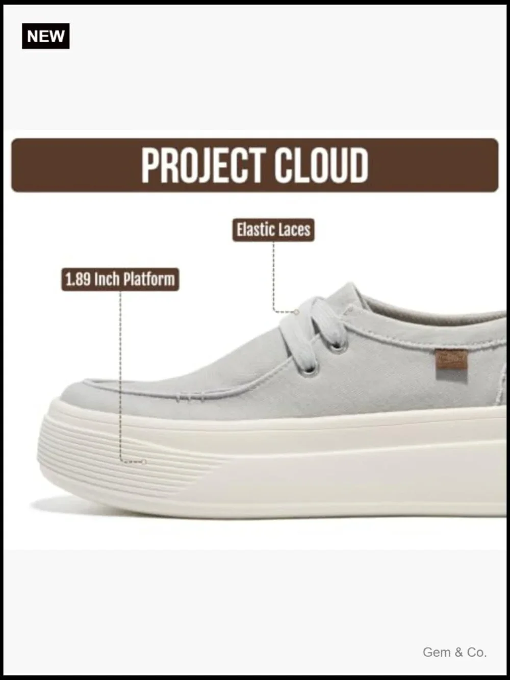 Canvas Platform Loafers Slip On Sneakers Women Comfort Shoes